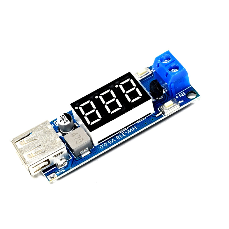 DC-DC 4.5-40V To 5V 2A USB Charger Step down Converter Voltmeter Module