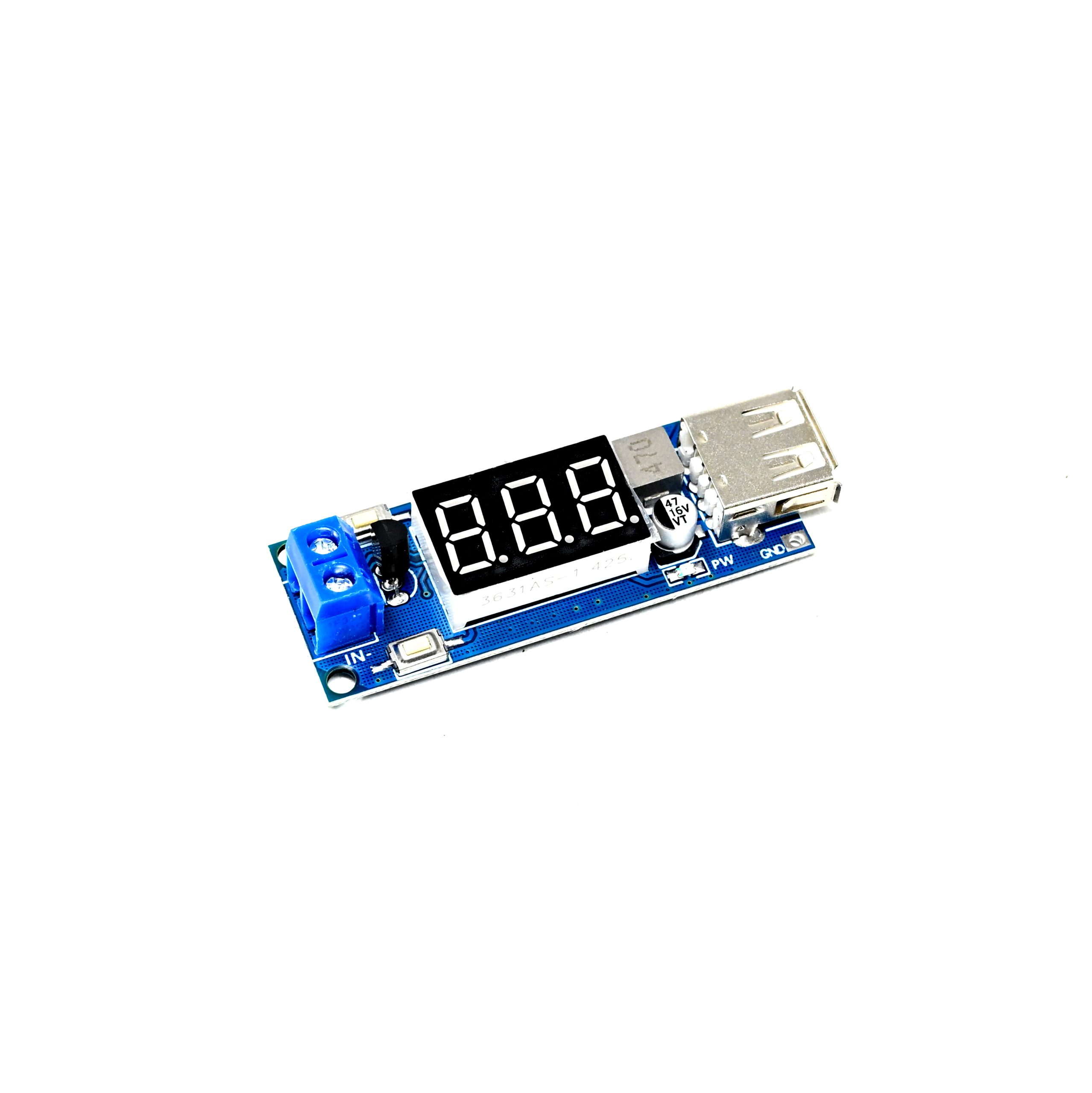 DC-DC 4.5-40V To 5V 2A USB Charger Step down Converter Voltmeter Module