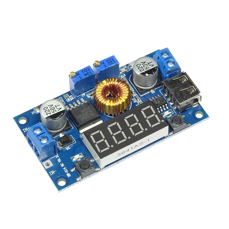 DC-DC XL4015 Adjustable Stepdown Module 5A 75W with 4 Bits Digital Display Voltmeter