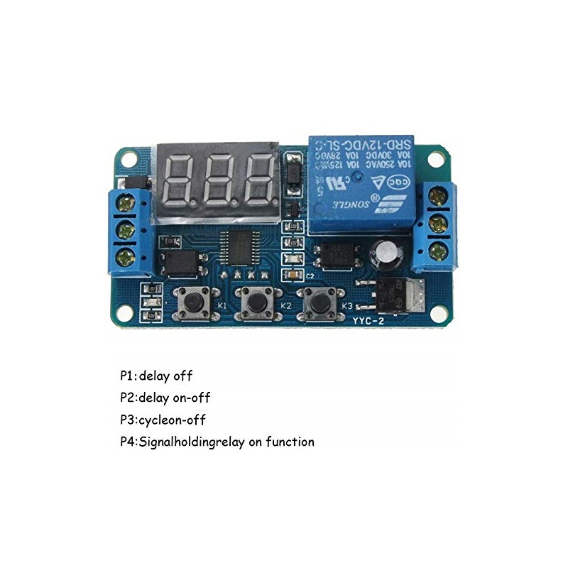 DC12V 1 Channel Relay Module Delay Timer Control Switch Board