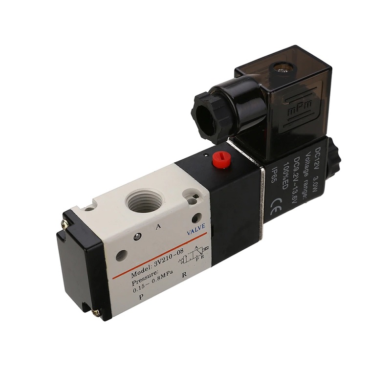 DC12V 1/4” 3 Way 2 Position Pneumatic Solenoid Valve for controlling compressed air (gas)