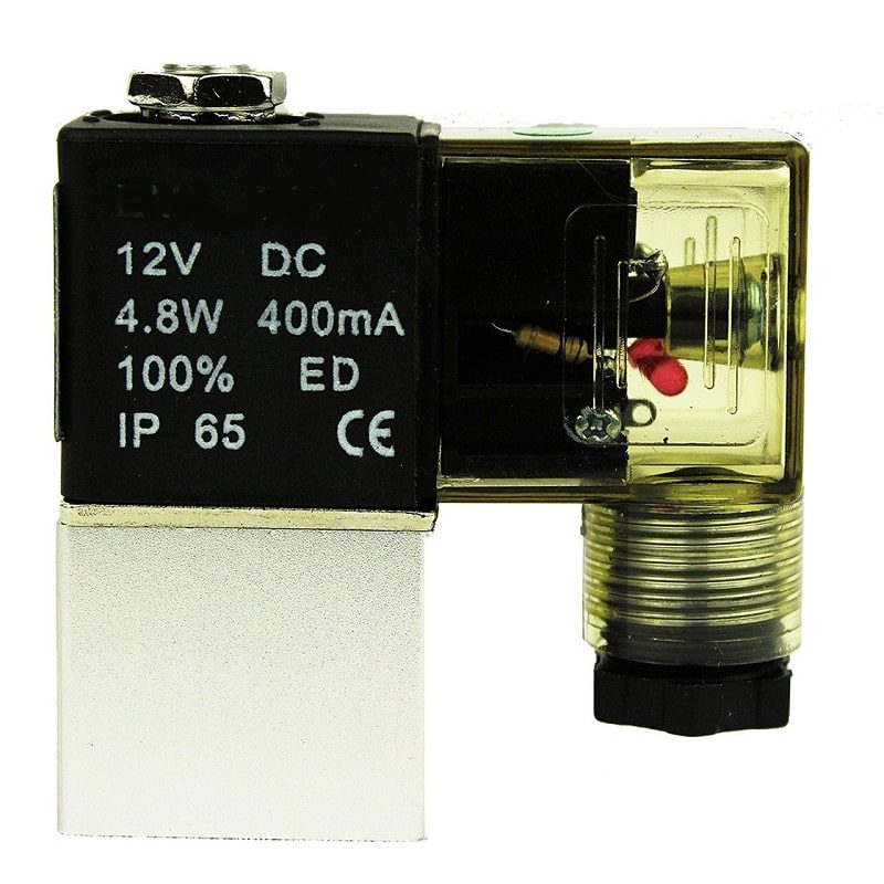 DC12V 1/4” 3 Way 2 Position Pneumatic Solenoid Valve for controlling compressed air (gas)