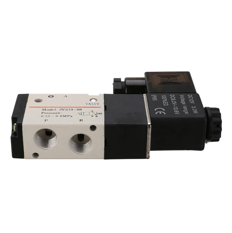 DC12V 1/4” 3 Way 2 Position Pneumatic Solenoid Valve for controlling compressed air (gas)