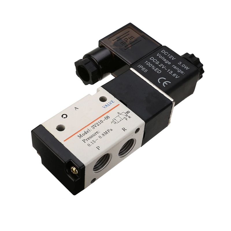 DC12V 1/4” 3 Way 2 Position Pneumatic Solenoid Valve for controlling compressed air (gas)