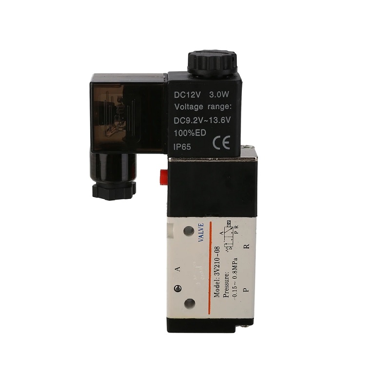 DC12V 1/4” 3 Way 2 Position Pneumatic Solenoid Valve for controlling compressed air (gas)