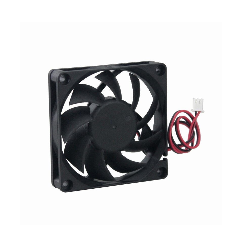 DC12V 7010 Double Ball Cooling Fan with XH2.54-2P 25CM Cable Size:70*70*10MM