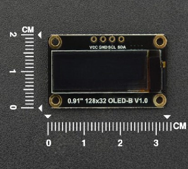 DFRobot Fermion: Monochrome 0.91” 128×32 I2C OLED Display (Breakout)