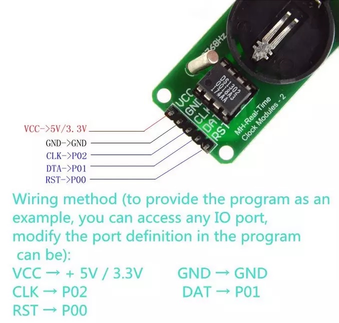 DS1302 RTC Real Time Clock Module with Battery