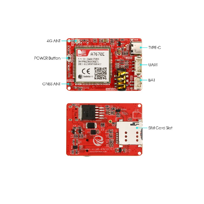 ELECROW Crowtail-4G SIM A7670E Module GPS Breakout Board support GPS/GLONASS/BDS