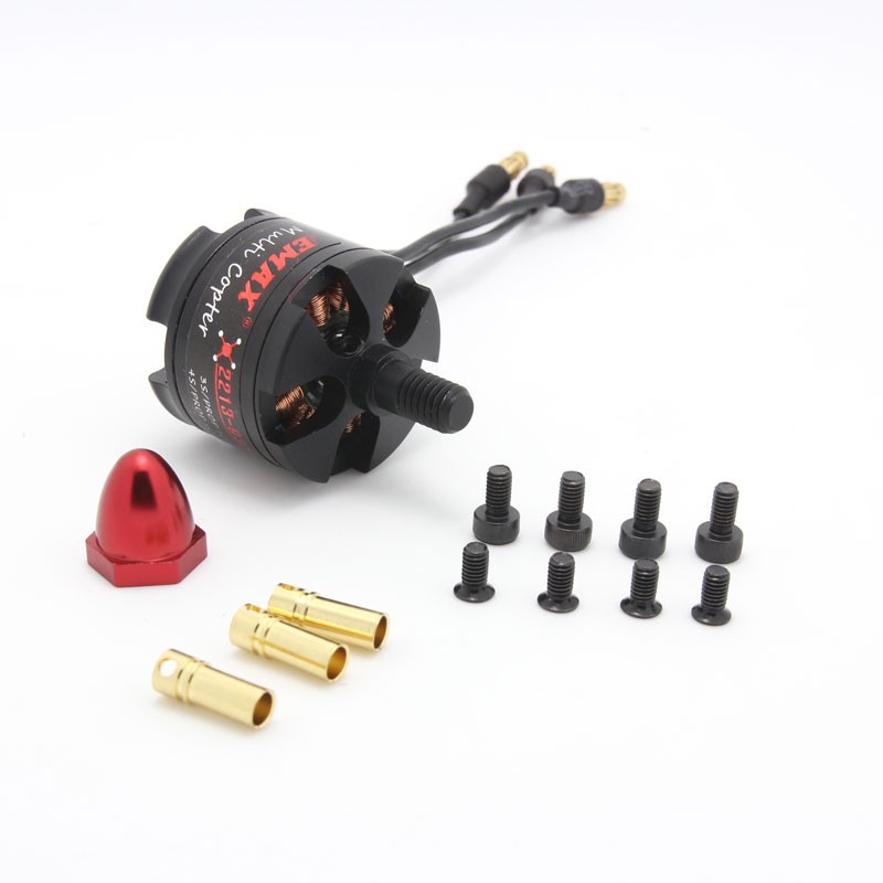 EMAX MT2213 935KV Brushless DC Motor for Drone – Red Cap (CCW) With 1045 Propeller Combo (Original)