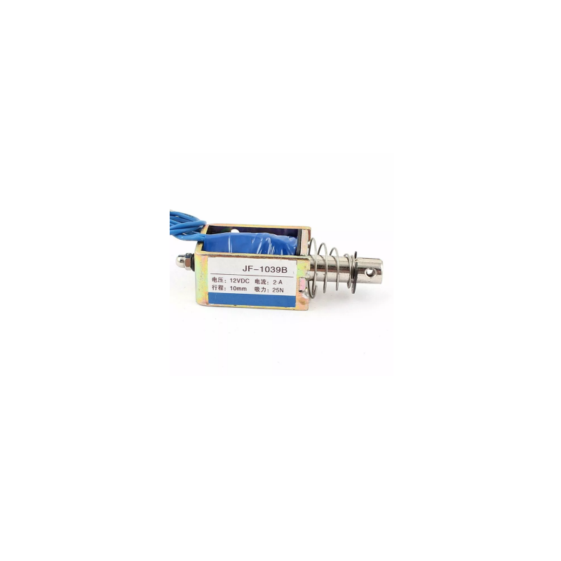 JF-1039B DC12V 25N 10MM Push-pull Permeable Electromagnet Lock