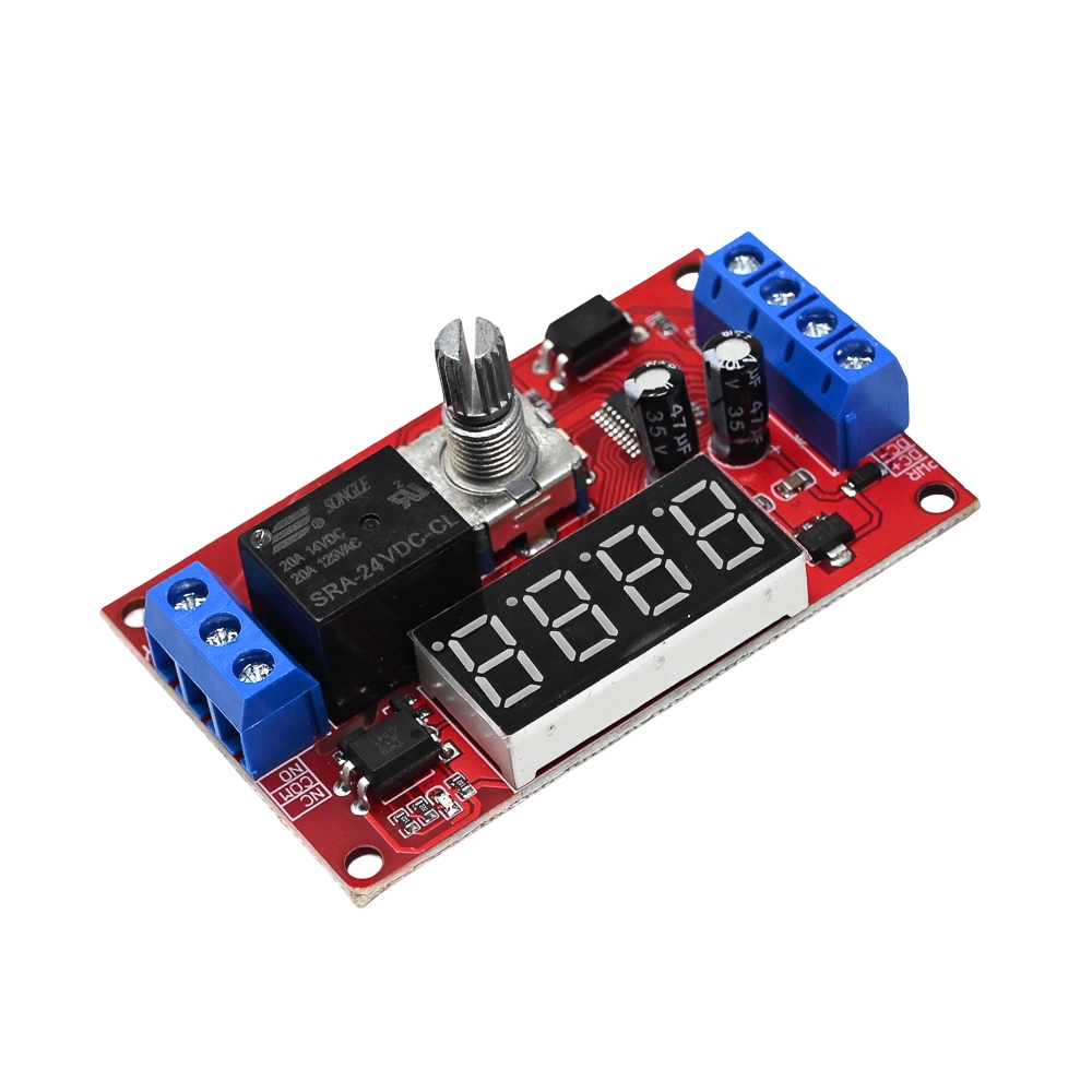 Knob Version 1 Channel 24V Adjustable Time Delay Relay Module 32 Modes LED Digital Timming Trigger Timer Control Switch