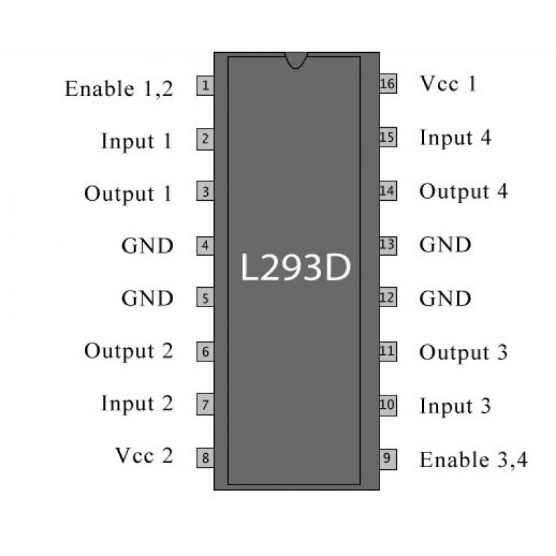 L293D PowerDIP-16 Stepper Motor Controller/ Driver
