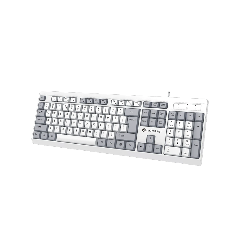 LAPCARE LOX-106 Alfa 7 USB Wired Keyboard With 104-Key & UV Coated Keycaps