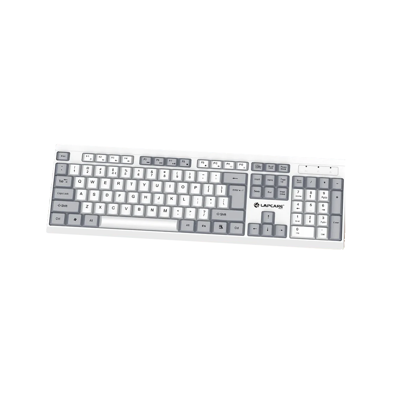 LAPCARE LOX-106 Alfa 7 USB Wired Keyboard With 104-Key & UV Coated Keycaps