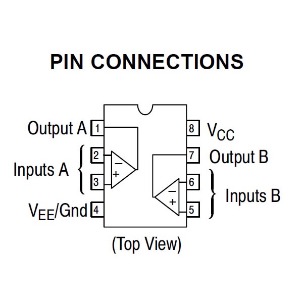 LM358P PDIP-8 High Gain Operational Amplifier
