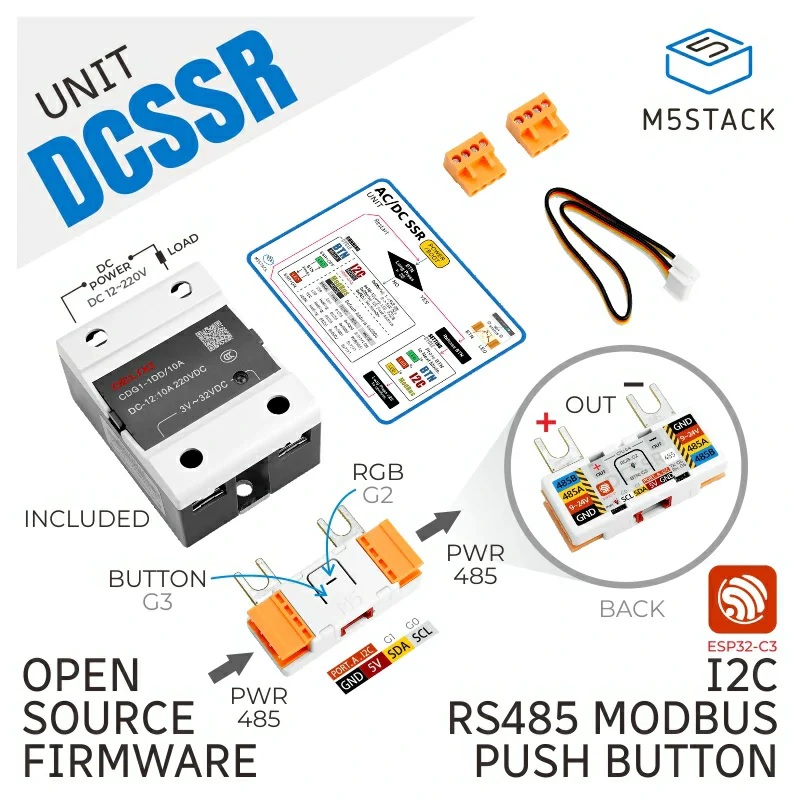 M5STACK Single-Phase DC SSR Unit (CDG1. 1DD-10A)
