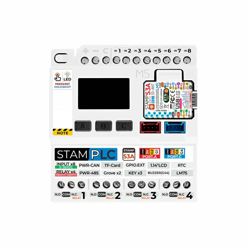 M5Stack StamPLC Controller with M5StampS3