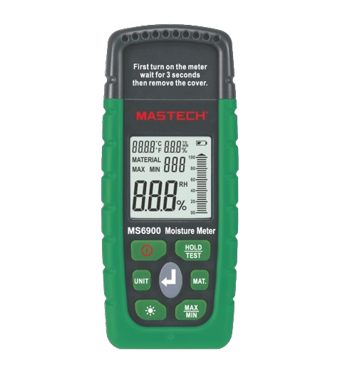 Mastech MS6900 Digital Moisture Meter | 0–60% Moisture Range, Large LCD Display, Automatic Temperature Compensation