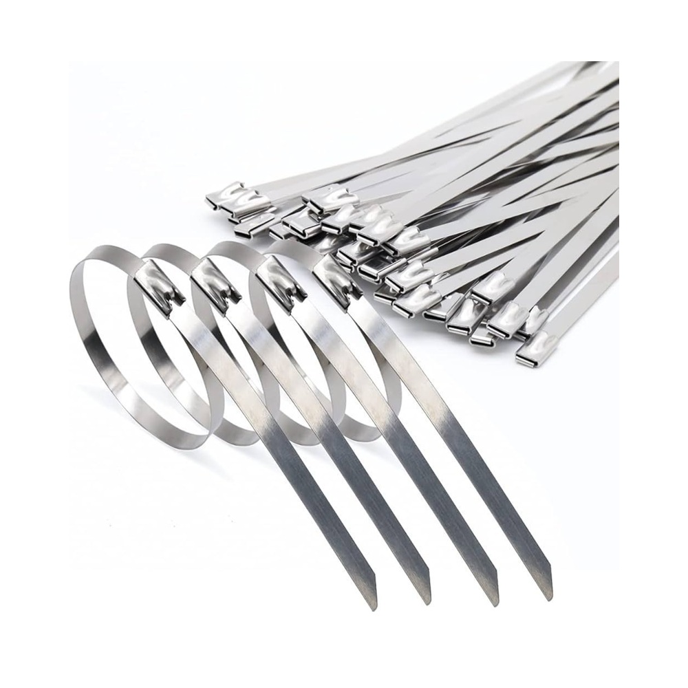 Metal Cable Zip Ties 200mm SS (100pcs)