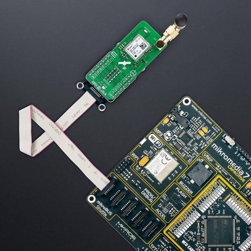 MIKROE GNSS 10 CLICK (MIKROE-5078)– Multi-Constellation NEO-M8J GNSS Receiver, mikroBUS Interface