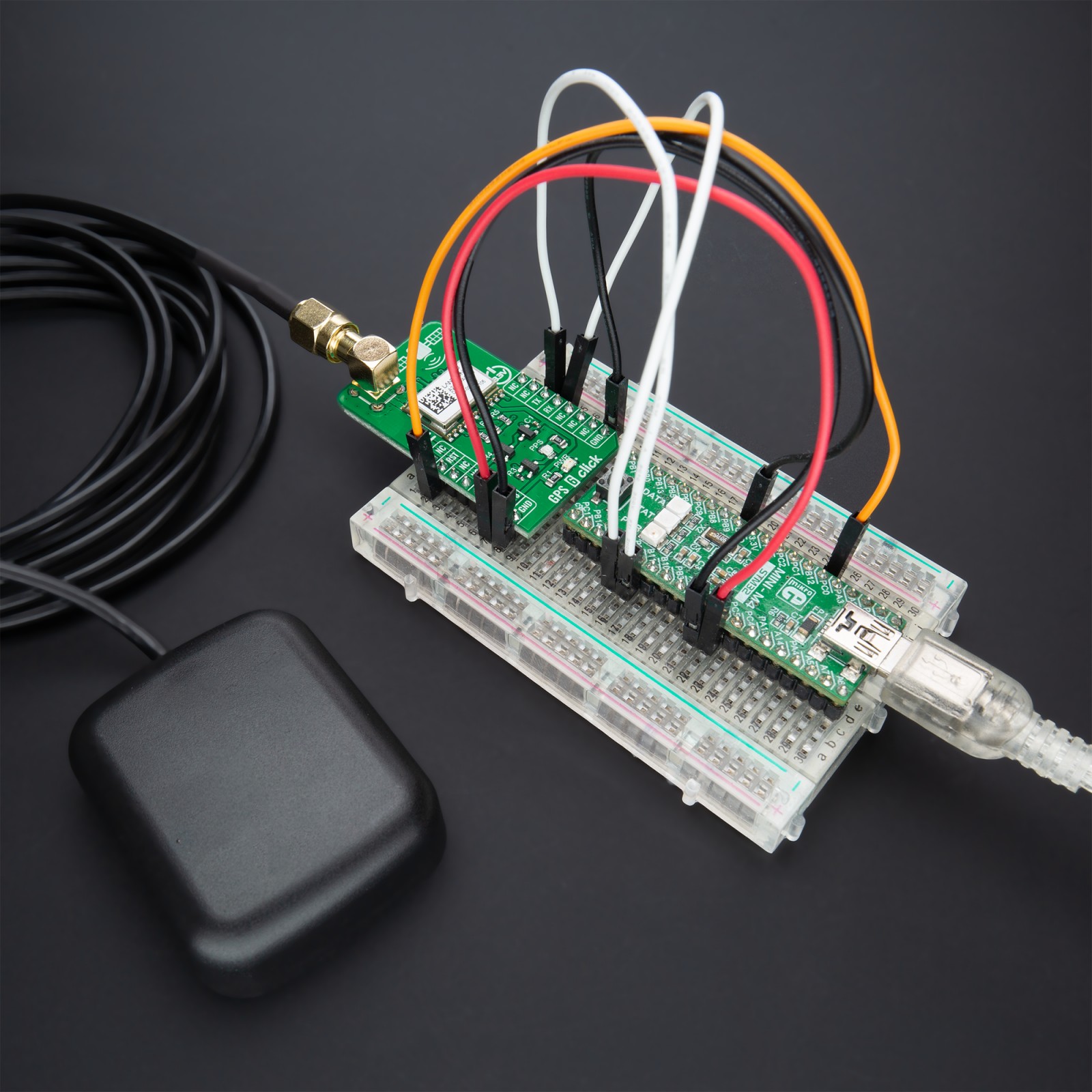 MIKROE GPS 6 Click (MIKROE-5115) – A2200-A GPS Receiver Board, UART Interface, 1.575 MHz L1 GPS, mikroBUS