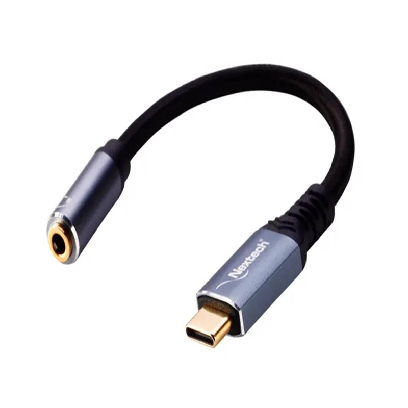 Nextech USB Type-C to Audio Jack Adapter with DAC – Music & Call Support