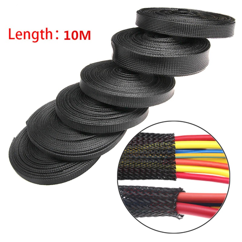 Nylon 8mm Expandable Braided Sleeve for Wire Protection-2M Length