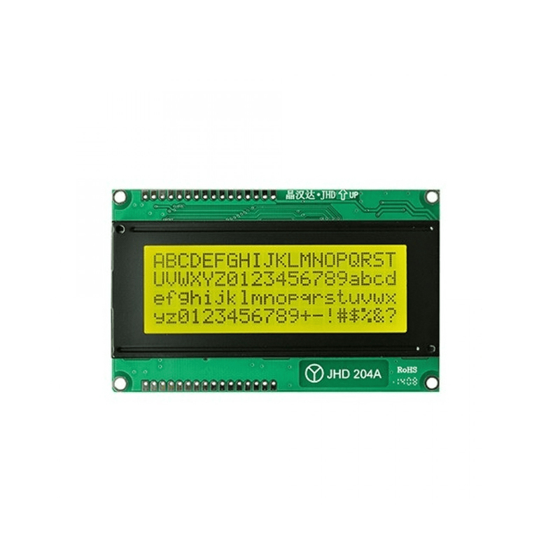 Original JHD629 20×4 character LCD Display with Yellow Green Backlight