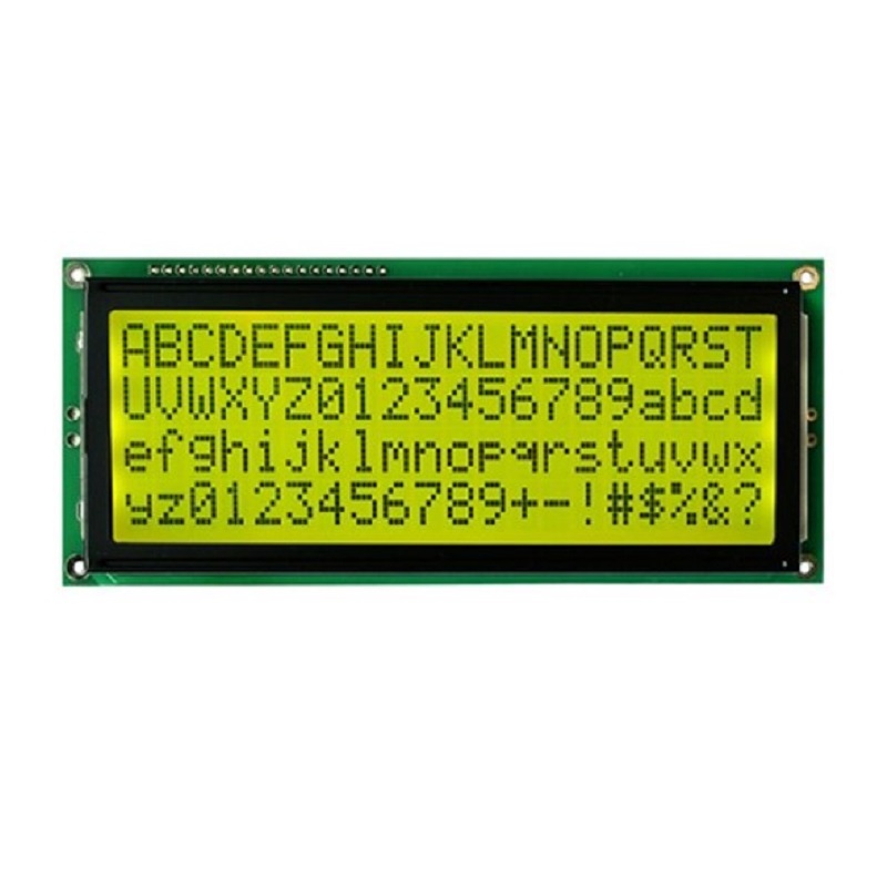 Original JHD762 20×4 character LCD Display with Yellow Green Backlight