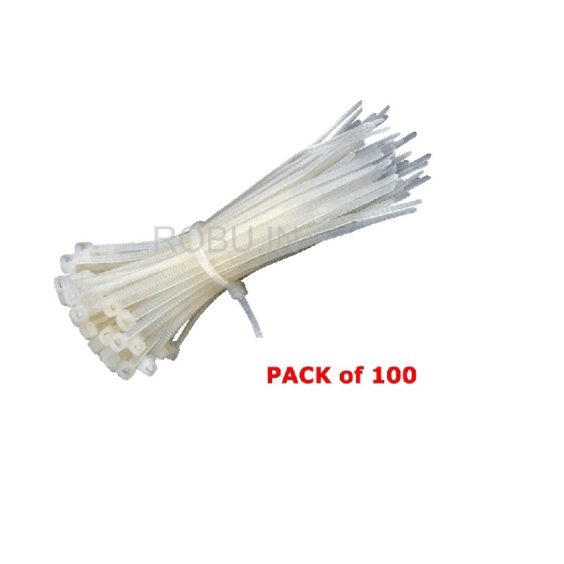 Plastic Ties 400 mm White (100pcs)