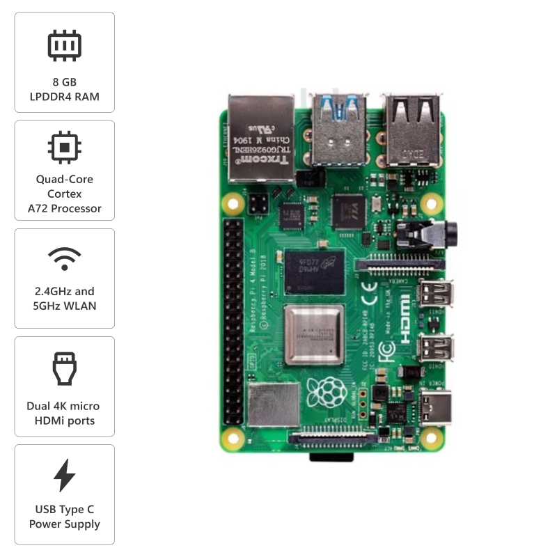 Raspberry Pi 4 Model B with 8GB RAM