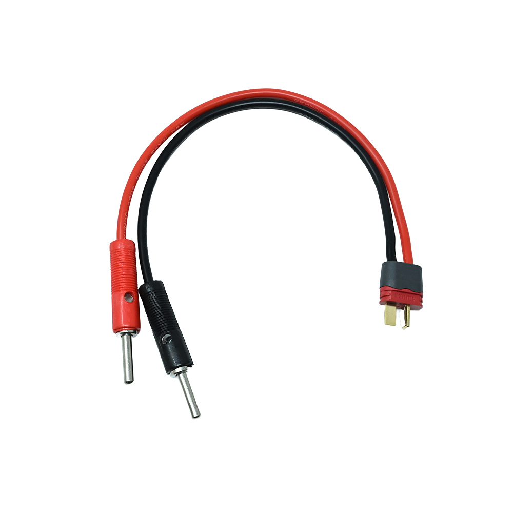 SafeConnect Nylon T-Connector Male to Banana Connector Charge Adapter Cable