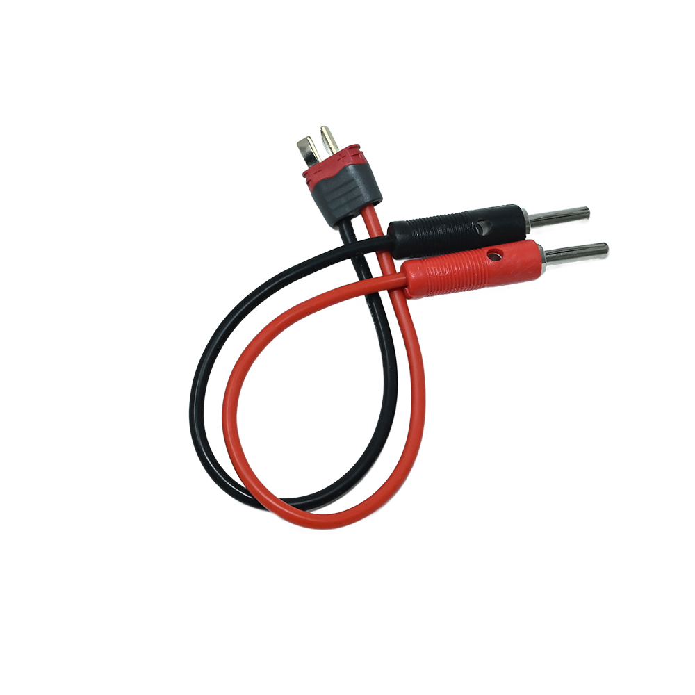 SafeConnect Nylon T-Connector Male to Banana Connector Charge Adapter Cable
