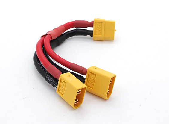 SafeConnect XT-60 Connector Harness for Parallel Connection Battery Adapter Cable (2M-1F)