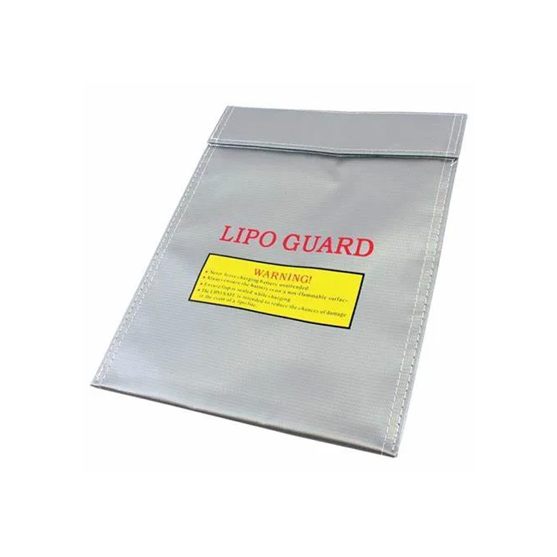 Silver 220×180 mm Lithium Battery Fireproof Protection Bag