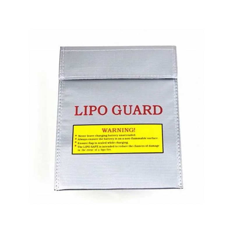 Silver 220×180 mm Lithium Battery Fireproof Protection Bag