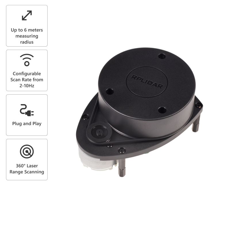 SLAMTEC RPLIDAR A1M8 360° Laser Range Finder 6m