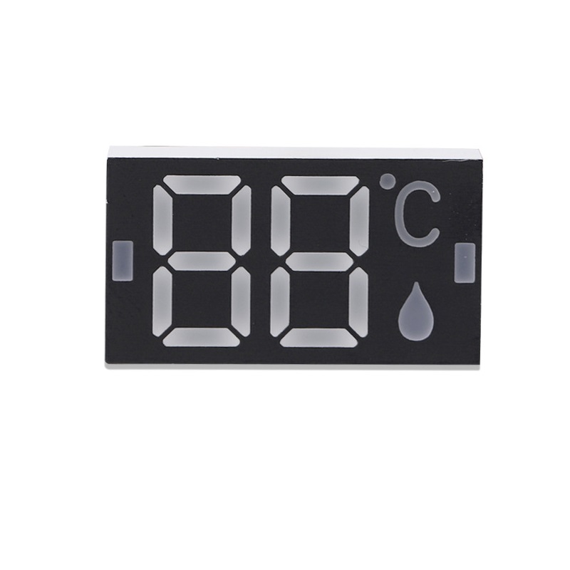 Two digit white light shower LED digital tube, high brightness temperature display