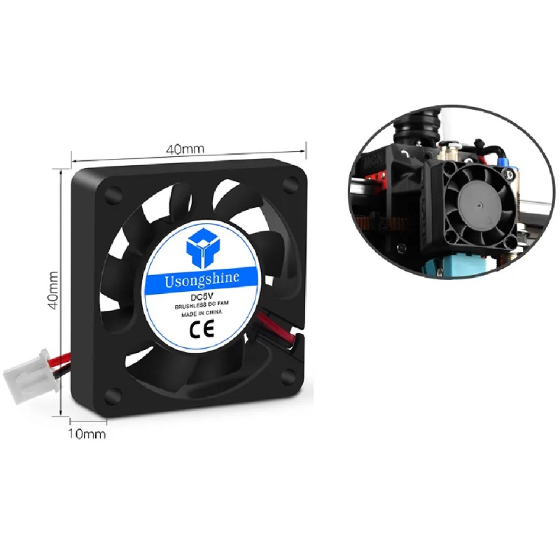 Two Trees 4010 Oil-Containing Cooling Fan 5V XH2.54-2P L300mm