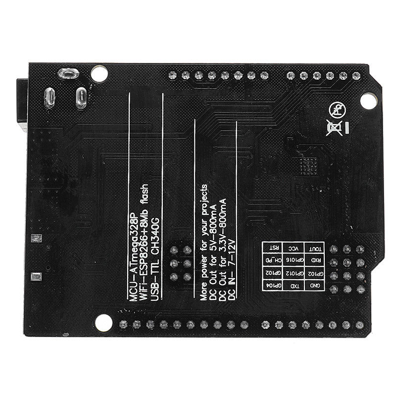 Uno+WiFi R3 AtMega328p+NodeMCU ESP8266 4mb Memory USB-TTL CH340G Compatible for Arduino UNO