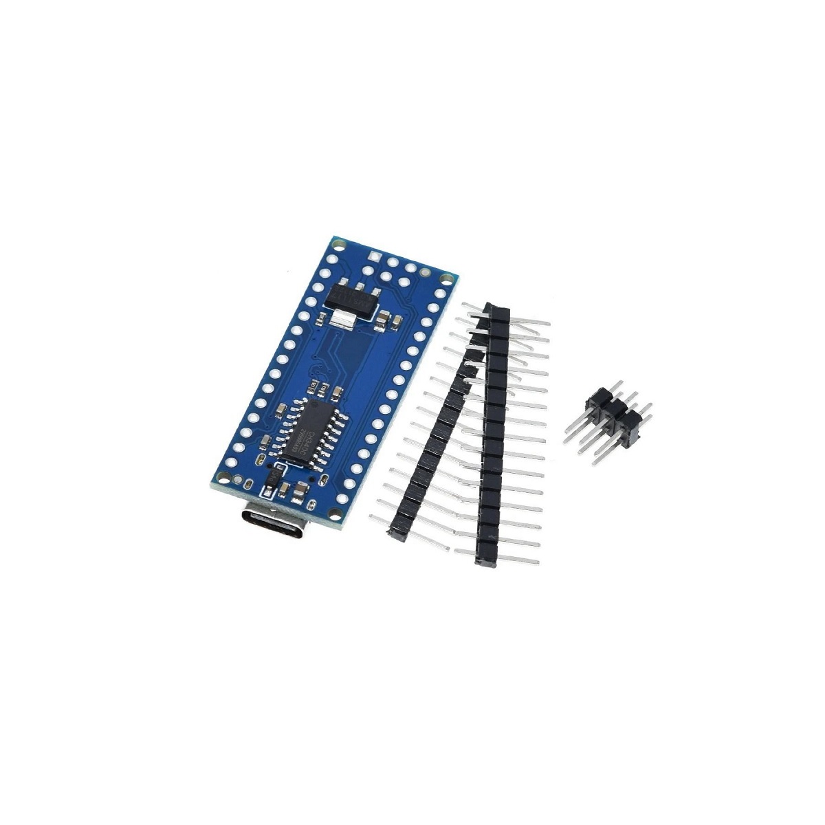Unsoldered Nano V3.0 ATmega328P 5V 16MHz CH340 Type-C with WhiteType-C Cable 30cm