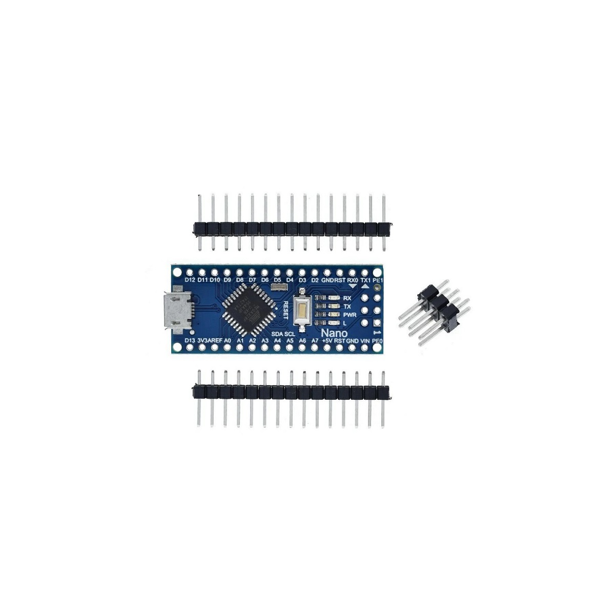 Unsoldered Nano V3.0 ATmega328P 5V 16MHz CH340 Type-C with WhiteType-C Cable 30cm