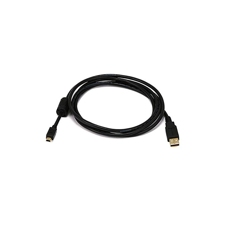USB 2.0 A-Mini B 1.5m Cable Ferrite Core Low-Noise Stable Use