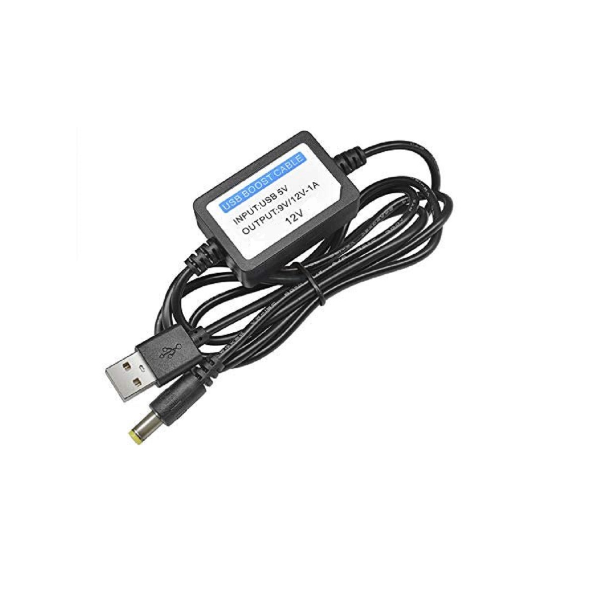 USB 5V to 12V Step-Up Booster Cable 1A 2.1×5.5mm DC Plug