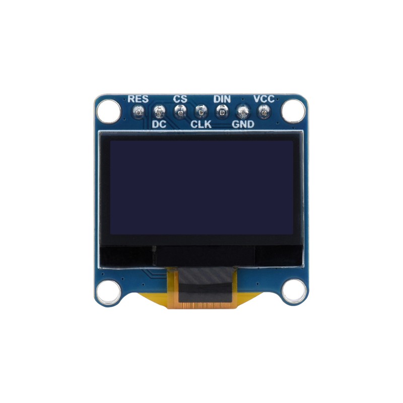 Waveshare 0.96inch OLED Display Module, 128×64 Resolution, SPI / I2C Communication version C (upper yellow & lower blue)