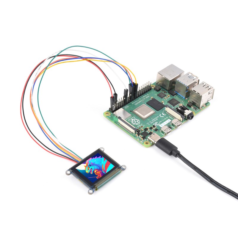 Waveshare 1.27inch RGB OLED Display Module, 128×96 Resolution, 262K Colors, SPI Interface