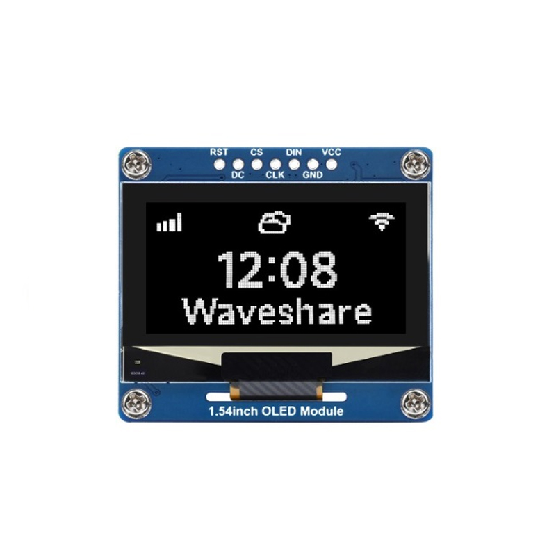 Waveshare 1.54inch OLED Display Module, 128×64 Resolution, SPI / I2C Communication white