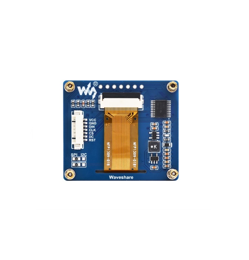 Waveshare 1.54inch OLED Display Module, 128×64 Resolution, SPI / I2C Communication white