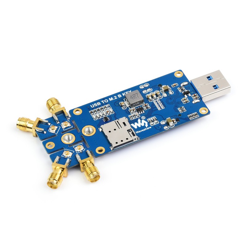 Waveshare 5G DONGLE Module with Quad Antennas USB3.1 port and M.2 Key B Interface without 5G Module